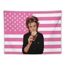 Pink American Steve Harrington Flag - Joe Keery Tapestry – Stranger Wall Ths Art – Aesthetic Bedroom Dorm Decor – Gift For Movie Fans - 彩色 - 查看 9