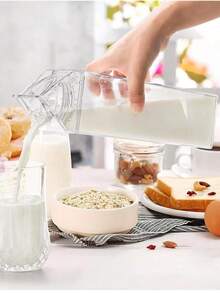 1 pieza Botella de agua cuadrada transparente | Recipiente reutilizable y portátil para leche y bebidas | Apto para leche, café, jugo y bebidas | Adecuado para actividades al aire libre, senderismo y salidas - Multicolor - Ver 9