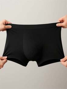 3 piezas/paquete Calzoncillos tipo bóxer de hombre de unicolor y alta elasticidad - Multicolor - Ver 8