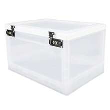 zxxCaa de  Grande para Medicamentos Caa de Almacenamiento con Cerradura para Refrigerador para Alimentos Gabinete con Cerradura a Prueba de Niños Pastillerocaja de oficina - Blanco transparente - Ver 1