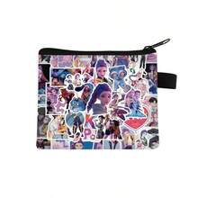 1pc HUNTRX/K-POP Chibi Print Coin Purse, Lightweight & Portable, PU Material, Zipper Closure, Coin/Card Storage, Student Daily/Fan Merchandise Accessory - Multicolor - View 31