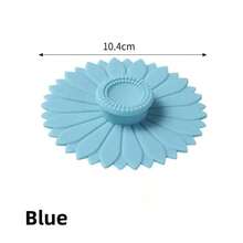 1件装向日葵硅胶杯盖套装 - 多功能防尘防漏茶杯和咖啡杯，适用于汽车和办公室 - 彩色 - 查看 7