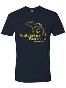 University Of Michigan The  State - T Shirt Premium  - (2) - 黑色 - 查看 1