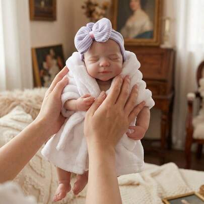 18英寸柔软触感硅胶帕斯卡娃娃 - 逼真重生的女婴，可张嘴（解剖学上精确）