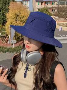 男士夏季渔夫帽 - 防紫外线宽檐遮阳帽，适合户外徒步和钓鱼 - 彩色 - 查看 2