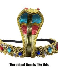 Mũ đội đầu hình rắn vàng, thích hợp cho cosplay, phụ kiện tóc hình rắn, thích hợp cho các bữa tiệc, đám cưới, sinh hoạt hàng ngày, công việc, kỳ nghỉ, Ramadan và các dịp khác (phù hợp cho bé gái và phụ nữ) - Nhiều màu - Xem 7