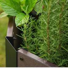 Kit de Jardinera Elevada Hexagonal, Jardinera de 6 Paneles con Aspecto de Madera, Recipiente Grande de 30 cm de Profundidad para Plantar Hierbas - Marrón - Ver 4