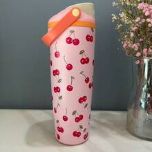 30 Oz Stainless Steel Cup, Stainless Steel Water Cup With Flower Pattern, Cup, Straw Cup, Sports Water Cup, Water Bottle, Car Cup, Coffee Cup, Good-Looking Cupowala - 彩色 - 查看 12