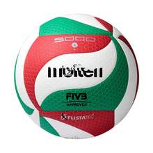 Balón Voleibol Molten V5M 5000 Flistatec Tamaño 5 Indoor,Voleibol de interior,Pelota de competencia,Pelota de entrenamiento,Pelota oficial - Rojo y blanco - Ver 3