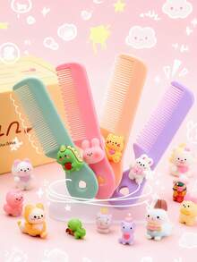Bộ 11 chiếc dây buộc tóc nơ mini và lược mini họa tiết nhân vật hoạt hình màu kẹo ngọt cho bé gái, lược nhỏ cầm tay màu kẹo ngọt, đơn giản và dễ thương, thích hợp để cắt và chăm sóc tóc cho bé gái, phù hợp với tóc mỏng, lý tưởng để sử dụng hàng ngày, hoàn hảo làm quà tặng cho bé gái. Kidvery - Nhiều màu - Xem 7