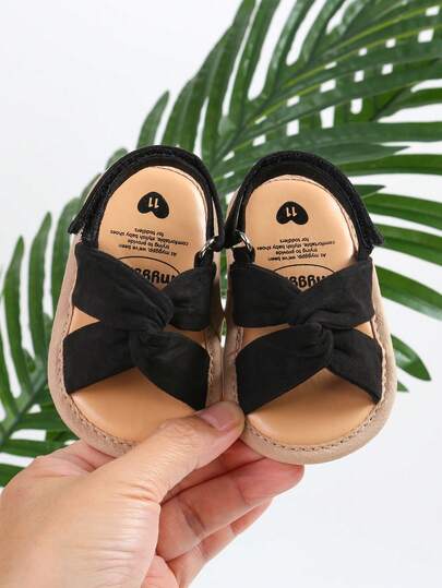 Infant/Toddler Girls/Boys Summer Sandals, Open Toe Lace Princess Dress Flat Wedding Shoes, Newborn Pre-Walker Soft Bottom Anti-Slip
