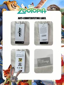 Disney 1个官方授权的疯狂动物城尼克/朱迪图案收纳袋，女士可爱卡通手提包，可调节肩带斜挎包，适合女性/女孩/学生，日常使用、休闲外出、购物的理想之选。 - 彩色 - 查看 3