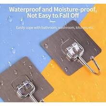 5pcs Adhesive Lid Holders, Compatible With Caraway Pans, Nail-Free Wall Hooks, Self-Adhesive Hooks, Heavy Duty, Transparent Damage Free, Suitable For Bathroom, Kitchen And Office Kitchen Items Kitchen Accessories Kitchen Tools