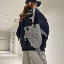 Japanese Style New Shark Design Backpack, Unisex Versatile Large Capacity Backpack, Men Casual Travel Niche Shoulder Bag - Multicolor - View 16