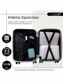 Nueva, Maleta Viaje en Cabina, Evita Filas, Ahorra tiempo, Maleta, Viajes Vacaciones,  Ligereza, Diseño Moderno, Equilibrio, Perfecto, Full Color,  Ideal, Equipaje Gratis, Suave,  Reforzada, Alta Resistencia, Comodidad, Tonos llamativos, Juvenil, Movilidad, Varios Colores, , Tamaño Estándar, Silencioso, Adaptable, Avion, Azul, Rosa, Negro, Plateado, Lila, Menta, Colores, Kit, Importante, Profesional, Perfecta - Granate - Ver 10