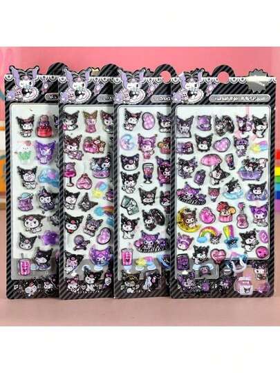 1 pieza Pegatina decorativa de bolso de mano impermeable con relieve y diseño de dibujos animados (las pegatinas de agua se evaporarán, pueden ocurrir algunas variaciones de color, se enviarán al azar)