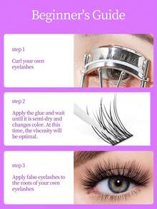 10 Pairs 3D Faux Mink Lashes, 10-14mm Natural, Elongated, Soft And Easy To Wear - Black - View 6