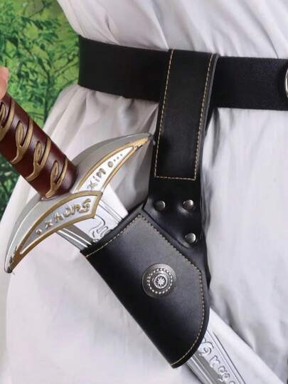 Medieval Viking Pirate Knight Sword Sheath Scabbard Frog Steampunk Accessory Leather Belt Rapier Holder For Larp Cosplay Costume