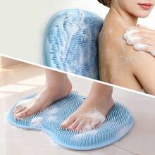 Shower Foot Scrubber Mat Back Washer Back Exfoliating Bath Wash Pad Wall Mounted Slip Suction Cups Foot Scrubber For Use In Shower Cups Foot Cleaner For Men And Women - 1 - 查看 4