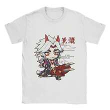 Camisetas de Hombre  Arataki Itto Ropa de Algodón Divertida de Manga Corta Cuello Redondo Camisetas 4XL 5XL - Blanco - Ver 1