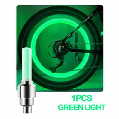 Luz LED para válvula de bicicleta, luz de neón para radios de bicicleta, luz para válvula de neumático de bicicleta, luz de advertencia de conducción nocturna, accesorios para bicicleta