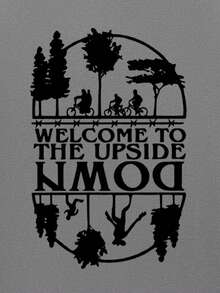 Damska bluza z odkrytymi ramionami, bawełniana bluza, nadruk z symetrycznym lasem i motywem odwróconego świata, bluza z kapturem w kolorze biało-szarym, z okrągłym dekoltem, podszyta polarem, luźna bluza z okrągłym dekoltem w dużym rozmiarze na wiosnę/jesień. - Szary - Zobacz 6