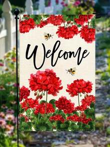 One Hydrangea Garden Flag, Measuring 12 X 18.50 Inches. Featuring A Welcoming Spring Floral Pattern, Made Of Durable Double-Sided Linen, This Outdoor Decoration Requires No Electricity And Is Perfect For Patio And Garden Decor (Flag Included). - 彩色 - 查看 14