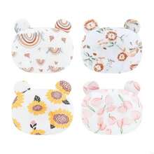 Almohada infantil para recién nacidos 0 a 12 meses, diseño algodón transpirable, asiento coche, ropa cama lavable - Elefante simple - Ver 2