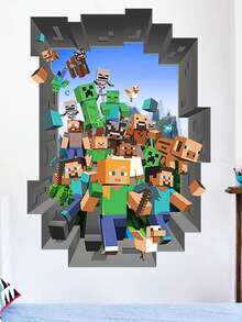 Minecraft Hình dán tường có thể tháo rời Paradoni - Được làm từ chất liệu vinyl có thể tái sử dụng, rất thích hợp để trang trí phòng. Bộ hình dán tường theo chủ đề này được thiết kế tỉ mỉ để bổ sung cho không gian phòng ngủ, cung cấp các giải pháp trang trí sáng tạo và có thể tùy chỉnh. Áp dụng cho bề mặt tường trong nhà. - Nhiều màu - Xem 11