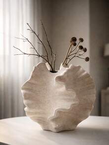 Bình hoa điêu khắc hiện đại, giá đỡ hoa trang trí hình sóng độc đáo, vật trang trí trung tâm tối giản cỡ nhỏ và lớn cho phòng khách, phòng ngủ, bàn, đám cưới, đồ trang trí nhà cửa ngoài trời. - Nhiều màu - Xem 2