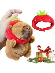 2 Peluche Capibara Decoracion Accesorios 13cm Juguete Regalo Marrón - Marrón - Ver 8