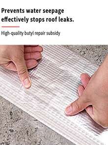 1 Roll Waterproof Tape, High Temperature Resistant Thick Butyl Rubber Tape, For Wall, Swimming Pool, Roof Crack, Pipe Repair Sealing Self-Adhesive Tape - Multicolor - View 3