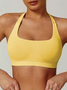 Women Sports Bras - Yellow - View 2
