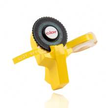 Cidy Label Maker With 2 Rolls Of Label Tape, Manual Typewriter Style 3D Label Printer - Yellow - View 1