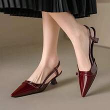 Tacones altos para mujeres - Burdeos - Ver 1