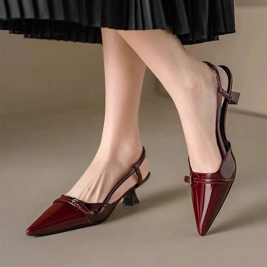 Tacones altos para mujeres - Burdeos - Ver 1