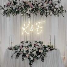 Semn luminos neon personalizat/Decor de nuntă/Fundal de nuntă/Plăcuță cu nume de nuntă/Cadou pentru cuplu/Numele cuplului neon/Cadou de Crăciun - Multicolor - Vizualizare 2