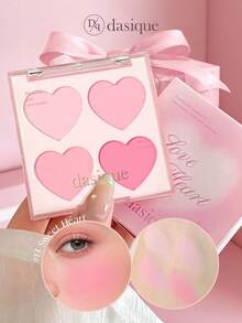 Dasique 四色哑光腮红盘，显色度高，持久不脱妆，打造自然光泽，轻盈透气，纯素配方，时尚彩妆品牌，圣诞假日必备单品 - #13 Sweet Heart - 查看 2