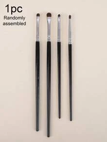 4/1pc Set Fine Detail Eye Shadow & Eyeliner Brushes, Professional Eyeliner Brush, Eye Shadow Brush, Long Handle Eye Makeup Brushes, Double-Sided, Delicate Texture, Suitable For Dry Skin, Create Simple & Beautiful Eye Makeup, Makeup Brush Case Included. - Multicolor - View 10