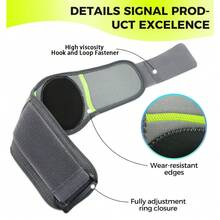1pc Adjustable Elbow Compression Sleeve, Elbow Support Brace For Men & Women, Golf Elbow, Tennis Elbow Compression Strap - Grey - View 8