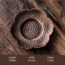 1pc Brass Cup Mat, Suitable For Gongfu Tea Ceremony, Tea Cup Holder, Heat-Resistant Metal Tea Set Accessory - Multicolor - View 48