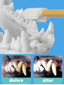 New Cute Pet Dual-Head Soft Bristle Toothbrush, For Cats & Dogs, Removes Tartar, Daily Oral Health Cleaning, Teeth Whitening