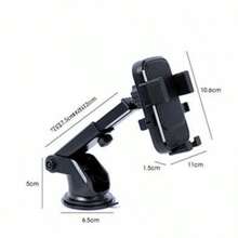 Soporte Universal para Celular C253 - Brazo Telescópico Extensible con Bloqueo Táctil y Ventosa de Alta Succión para Aut - Granate - Ver 2