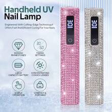 便携式手持UV/LED美甲灯，可固化各种类型的凝胶指甲油，美甲工具，USB充电式速干美甲灯 - 彩色 - 查看 4