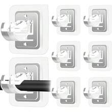 Codoule Self Adhesive No Drill Adjustable Curtain Rod Holder Hooks Brackets, Nail Free, No Drilling Hangers For Bathroom, Kitchen, Home, Bathroom And Hotel, Transparent, 8PCS - trong suốt - Xem 1