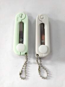 1把莫兰迪式便携迷你剪刀 - 小巧、可折叠、带钥匙扣、多功能小剪刀，适合手工制作和日常使用，工艺剪刀 - 彩色 - 查看 11