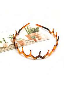 4条大号简约波浪发箍，基础化妆发箍，塑料发箍，优雅风格，女士发饰，造型工具，美容配件，卷发配件，适合女性，秋季，旅行 - 多色 - 查看 5