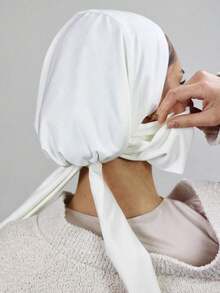 2PCS/Set Women's Solid Color Headscarf, Soft And Skin-Friendly, With A Simple Style That Matches Various Outfits, Showing Elegance. Suitable For: Daily Sun Protection, Going-Out Matching, Travel Shooting. - Multicolor - View 4