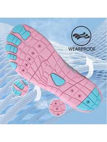 Non-Slip Breathable Mesh Minimalist Sneakers, Unisex Barefoot Hiking Shoes, Lightweight Quick-Dry Outdoor Wading Shoes, Adjustable Elastic Lock Soft Sole Aqua Sneakers, Trail Running & Water Sports Footwear - 粉色 - 查看 4