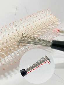 2pcs Hair Brush Cleaning Brush, Comb Cleaner, Cleaning Tool, Comb Debris Remover, Cleaning Supplies, Hair Brush Cleaner, Mini Comb Cleaning Brush, Comb Cleaning Tool - Multicolor - View 3
